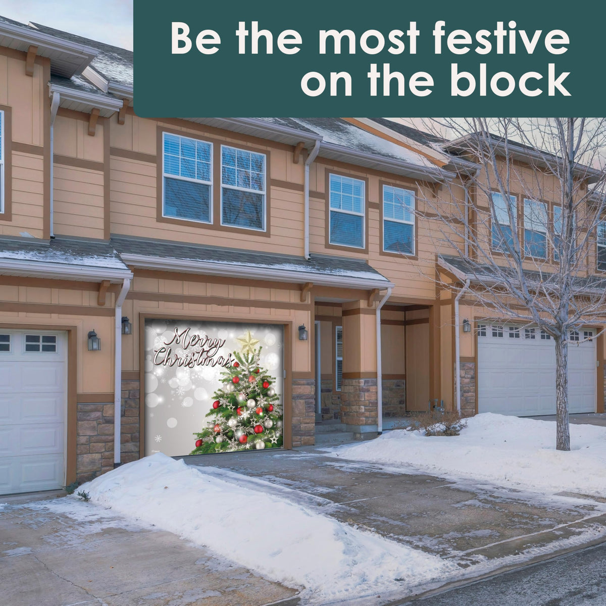 Christmas Tree Garage Door Banner X425303