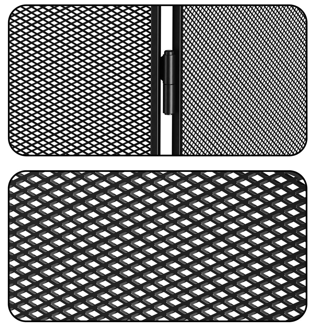 Iron 3-Panel Fireplace Screen Spark Guard H81141