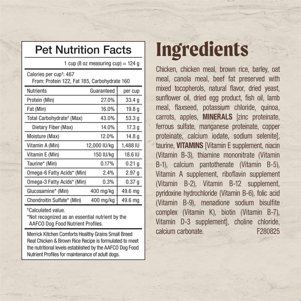 Dry Dog Food for Small Dogs 4 lb Bag Y59351