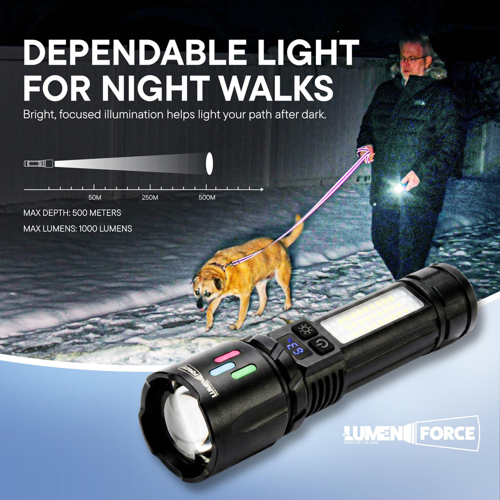 Magnetic Rechargeable Flashlight 1000 Lumen USB-C X967872